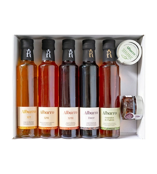 Pack Gourmet Albarro | 5 Vinagres y 2 Tarros Pack Gourmet Albarro | 5 Vinagres y 2 Tarros